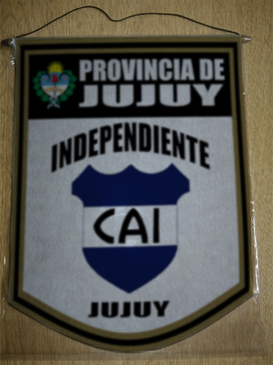 BANDERIN 40CM DORADO CLUB ATLETICO INDEPENDIENTE JUJUY