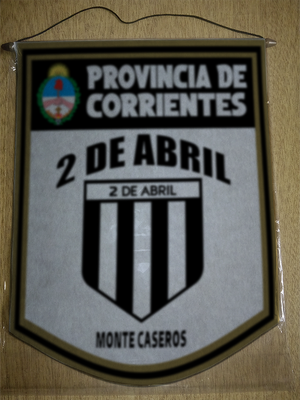 BANDERIN 40CM DORADO 2 DE ABRIL MONTE CASEROS