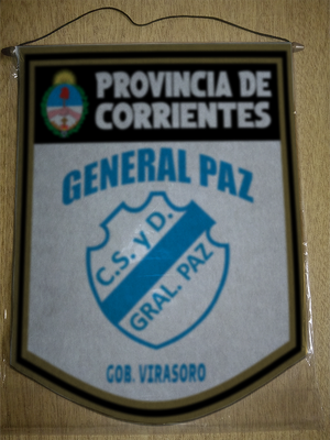 BANDERIN 40CM DORADO GENERAL PAZ VIRASORO