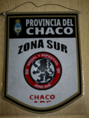 BANDERIN 40CM DORADO DEPORTIVO ZONA SUR CHACO