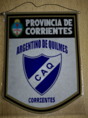 BANDERIN 40CM DORADO ARGENTINO DE QUILMES CORRIENTES