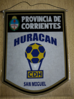 BANDERIN 40CM DORADO HURACAN DE SAN MIGUEL