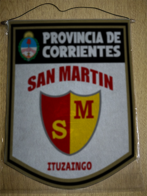 BANDERIN 40CM DORADO CLUB SAN MARTIN ITUZAINGO