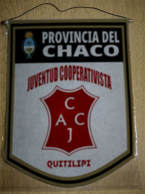 BANDERIN 40CM DORADO JUVENTUD COOPERATIVISTA CHACO