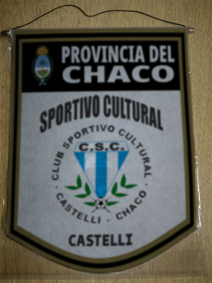 BANDERIN 40CM DORADO SPORTIVO CULTURAL CASTELLI CHACO
