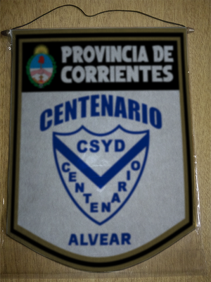 BANDERIN 40CM DORADO CENTENARIO ALVEAR
