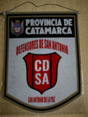 BANDERIN 40 CM DORADO DEFENSORES DE SAN ANTONIO