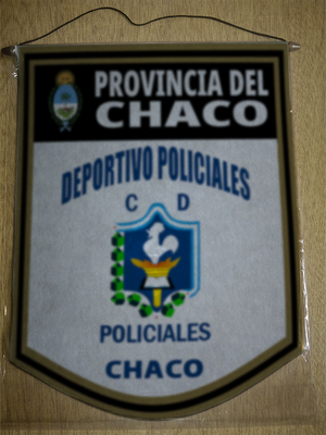 BANDERIN 40CM DORADO DEPORTIVO POLICIALES CHACO