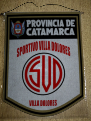 BANDERIN 40 CM DORADO SPORTIVO VILLA DOLORES