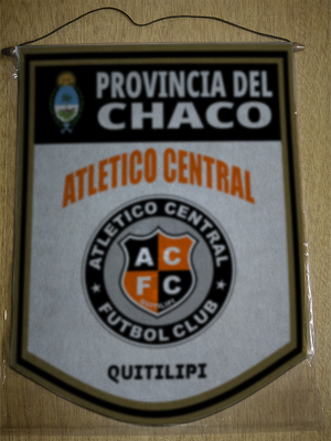 BANDERIN 40CM DORADO ATLETICO CENTRAL QUITILIPI CHACO