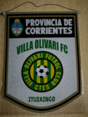 BANDERIN 40CM DORADO VILLA OLIVARI FC
