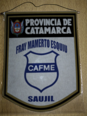 BANDERIN 40 CM DORADO FRAY MAMERTO ESQUIU SAUJIL