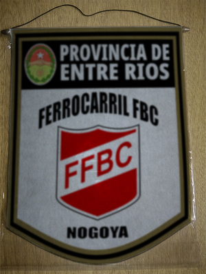 BANDERIN FERROCARRIL FBC NOGOYA ENTRE RIOS