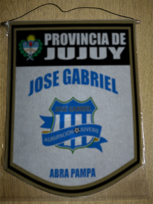 BANDERIN 40CM DORADO JOSE GABRIEL ABRA PAMPA JUJUY