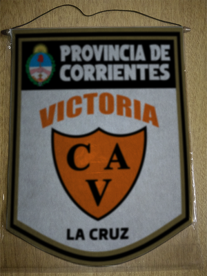 BANDERIN 40CM DORADO CLUB VICTORIA LA CRUZ