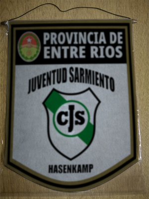 BANDERIN JUVENTUD SARMIENTO HASENKAMP ENTRE RIOS