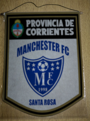 BANDERIN 40CM DORADO MANCHESTER FC SANTA ROSA