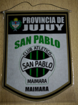 BANDERIN 40CM DORADO CLUB SAN PABLO MAIMARA JUJUY