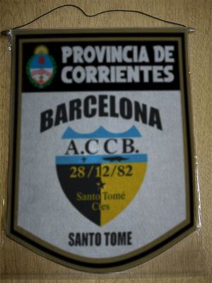BANDERIN 40CM DORADO BARCELONA SANTO TOME