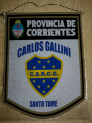 BANDERIN 40CM DORADO CARLOS GALLINI SANTO TOME
