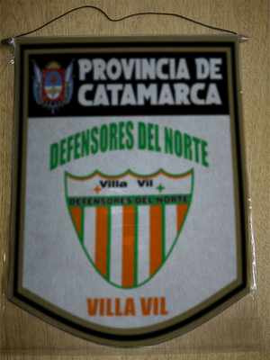BANDERIN 40 CM DORADO DEFENSORES DEL NORTE VILLA VIL