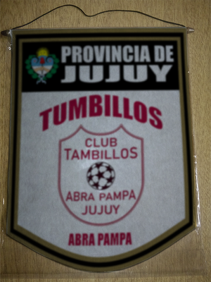 BANDERIN 40CM DORADO CLUB TUMBILLOS JUJUY