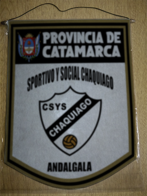 BANDERIN 40 CM DORADO SPORTIVO SOCIAL CHAQUIAGO ANDALGALA