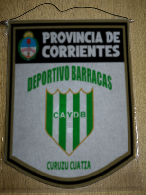BANDERIN 40CM DORADO DEPORTIVO BARRACAS CURUZU CUATIA