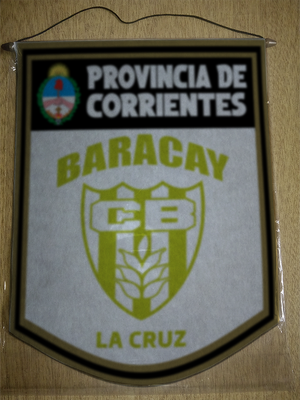 BANDERIN 40CM DORADO CLUB BARACAY LA CRUZ