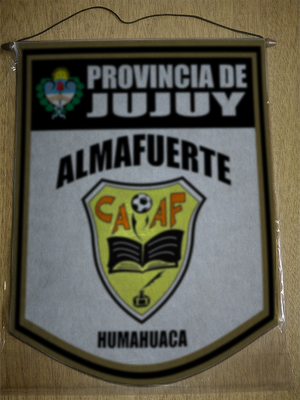 BANDERIN 40CM DORADO CLUB ALMAFUERTE HUMAHUACA JUJUY