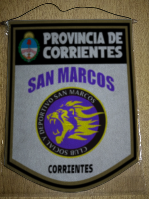 BANDERIN 40CM DORADO CLUB SAN MARCOS