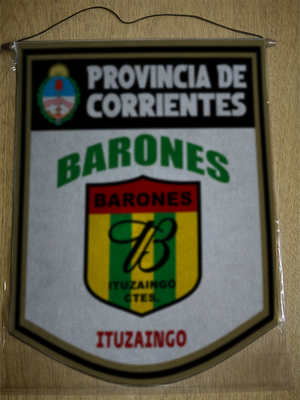 BANDERIN 40CM DORADO BARONES ITUZAINGO