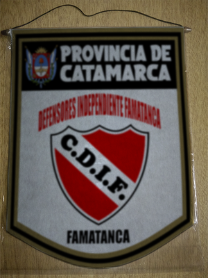 BANDERIN 40 CM DORADO DEFENSORES INDEPENDIENTE FAMATANCA