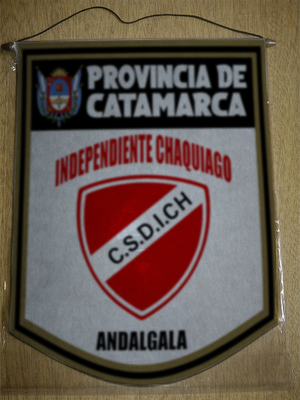BANDERIN 40 CM DORADO INDEPENDIENTE CHAQUIAGO ANDALGALA