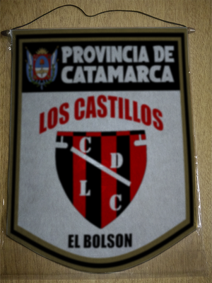 BANDERIN 40 CM DORADO CLUB DEPORTIVO LOS CASTILLOS