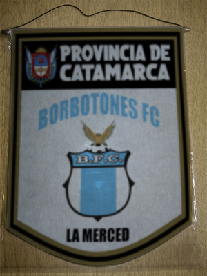 BANDERIN 40 CM DORADO BORBOTONES FC LA MERCED