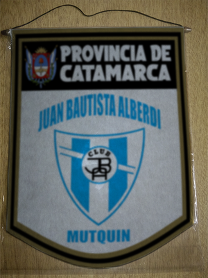 BANDERIN 40 CM DORADO JUAN BAUTISTA ALBERDI MUTQUIN