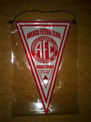 BANDERIN 37CM PAÑO AMÉRICA FUTEBOL CLUBE DE TEÓFILO OTONI