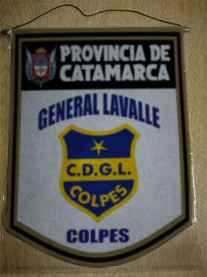 BANDERIN 40 CM DORADO GENERAL LAVALLE COLPES