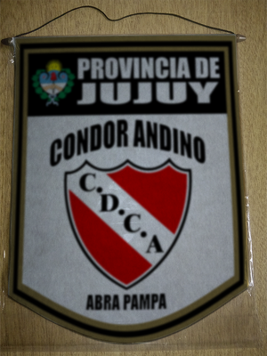 BANDERIN 40CM DORADO CLUB CONDOR ANDINO JUJUY