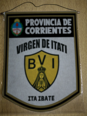 BANDERIN 40CM DORADO VIRGEN DE ITATI ITA IBATE