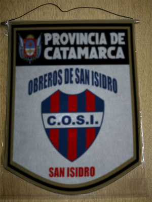 BANDERIN 40 CM DORADO OBREROS DE SAN ISIDRO