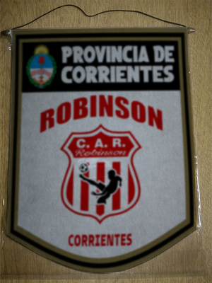 BANDERIN 40CM DORADO CLUB ATLETICO ROBINSON