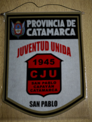 BANDERIN 40 CM DORADO JUVENTUD UNIDA SAN PABLO
