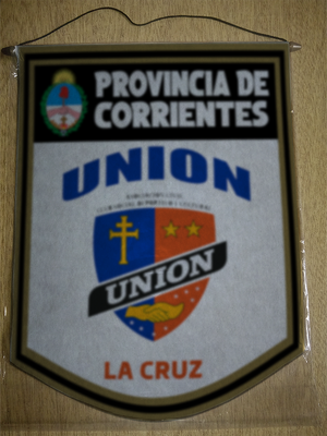 BANDERIN 40CM DORADO CLUB UNION LA CRUZ