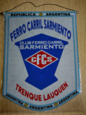 BANDERIN FERRO CARRIL SARMIENTO TRENQUE LAUQUEN