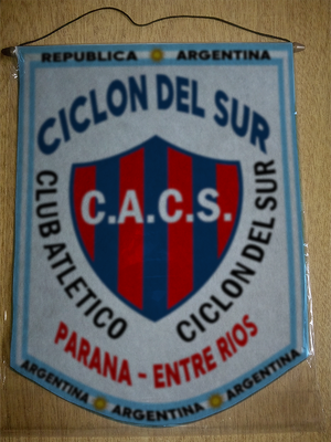 BANDERIN CICLON DEL SUR PARANA ENTRE RIOS