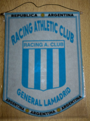 BANDERIN RACING ATHLETIC CLUB GRAL LAMADRID
