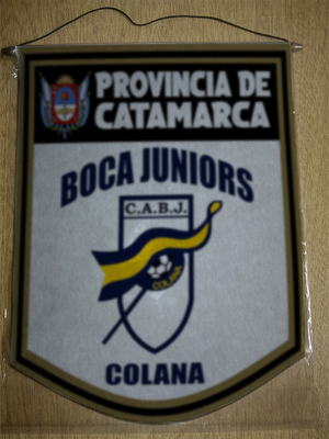 BANDERIN 40 CM DORADO BOCA JUNIORS COLANA