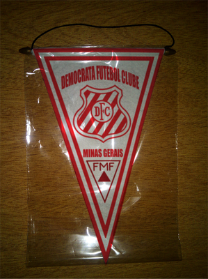 BANDERIN 37CM PAÑO DEMOCRATA FUTEBOL CLUBE DE SETE LAGOAS